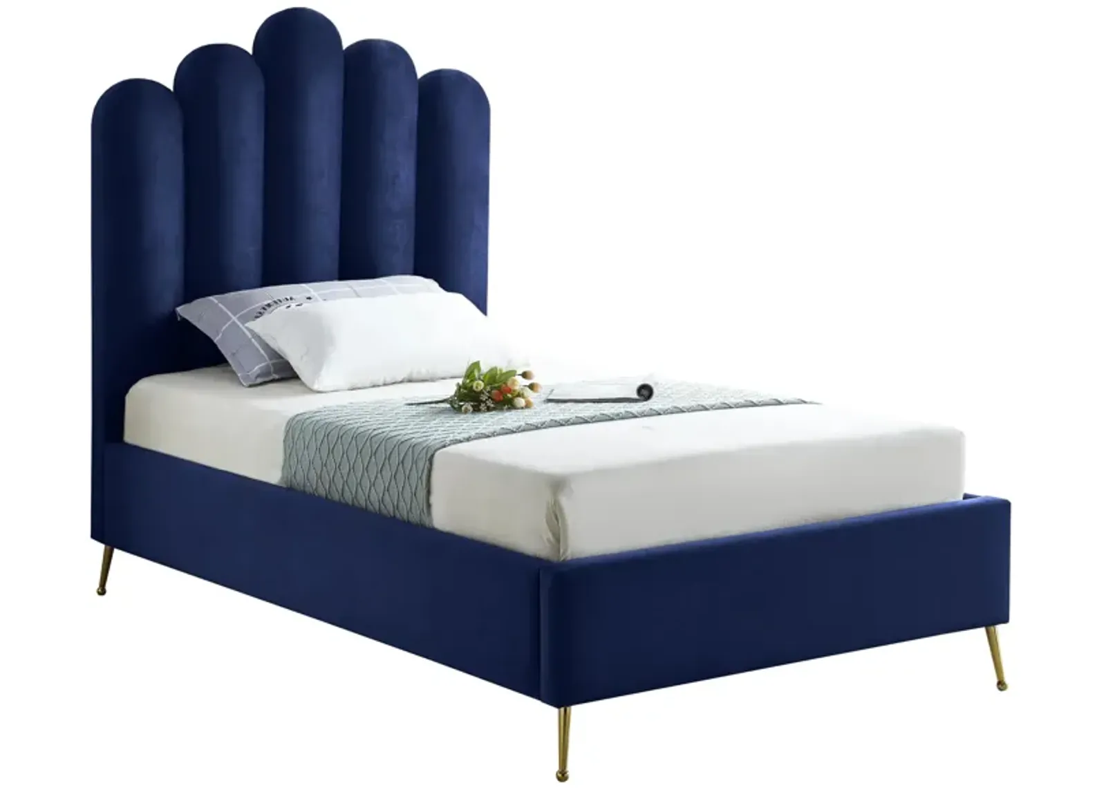 Lily Bed in Navy by Meridian Furniture