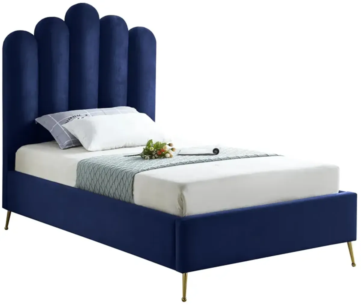 Lily Bed in Navy by Meridian Furniture