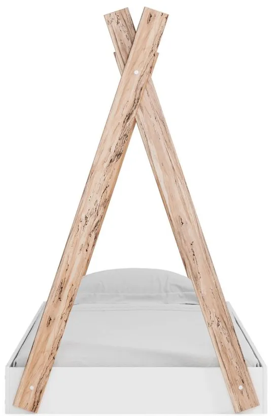 Piperton Twin tent Bed in Brown/White by Ashley Express