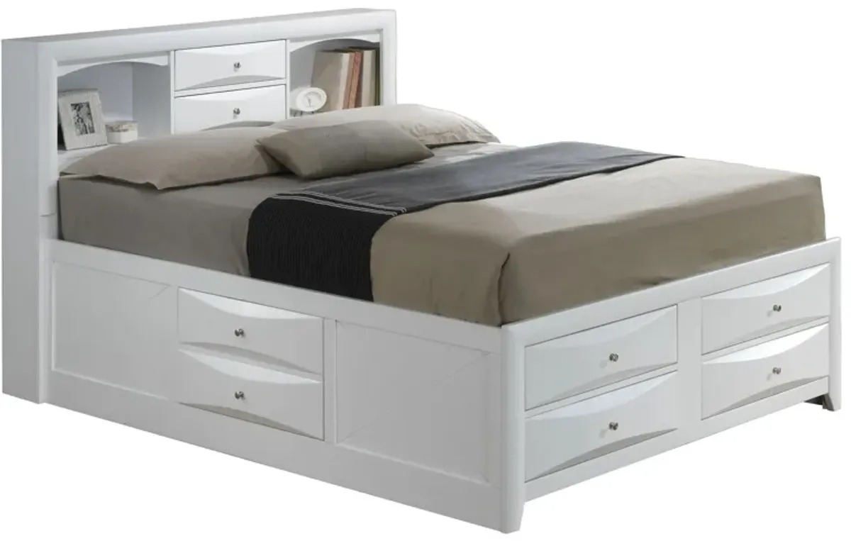 Marilla Captain's Bed in White by Glory Furniture