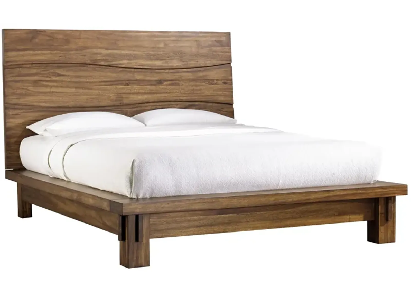 Ocean King-size Solid Wood Platform Bed