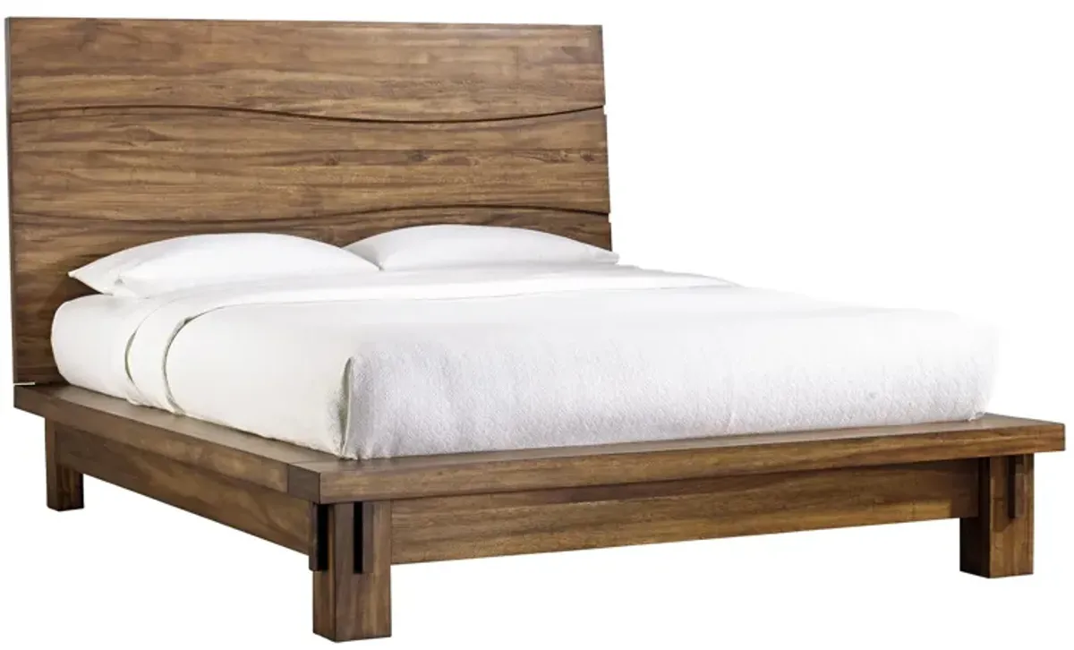 Ocean King-size Solid Wood Platform Bed