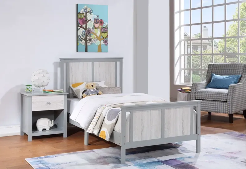 Connelly Twin Bed in Gray/Rockport Gray by Heritage Baby