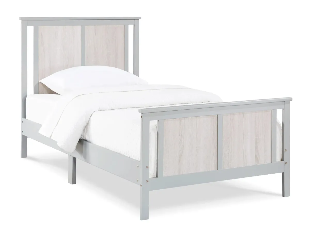 Connelly Twin Bed in Gray/Rockport Gray by Heritage Baby