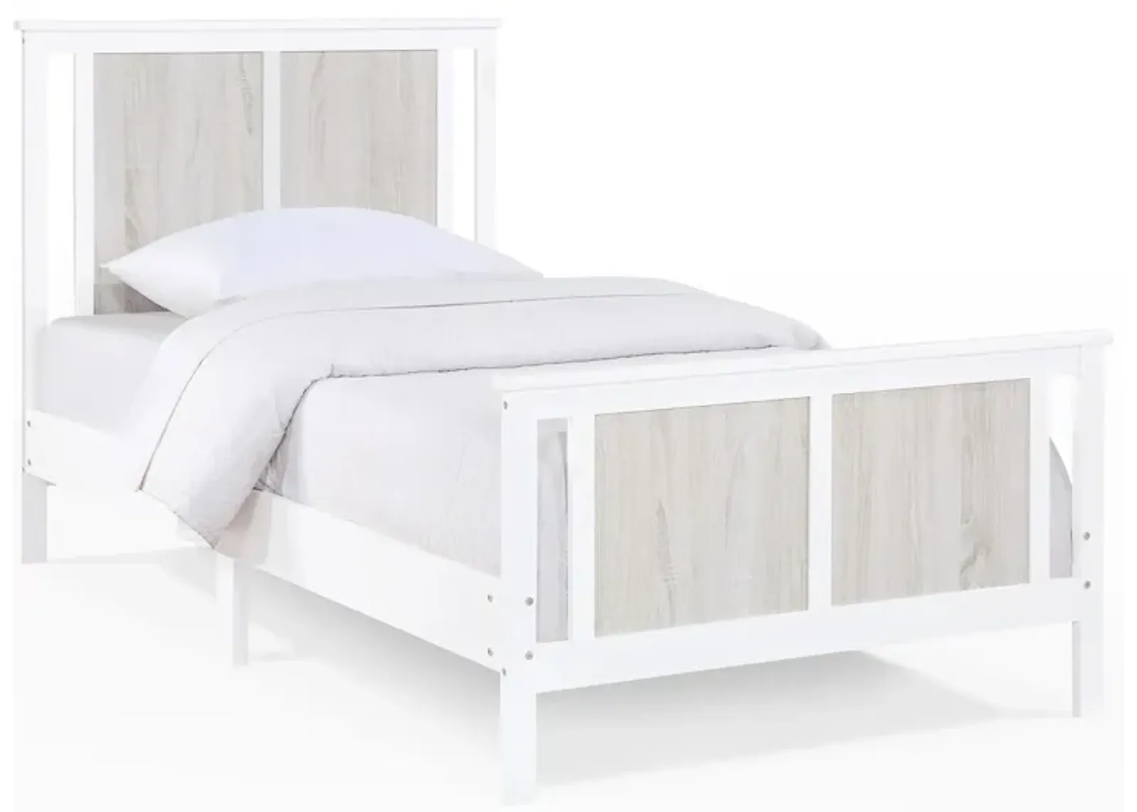 Connelly Twin Bed in White/Rockport Gray by Heritage Baby