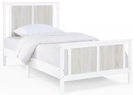 Connelly Twin Bed in White/Rockport Gray by Heritage Baby