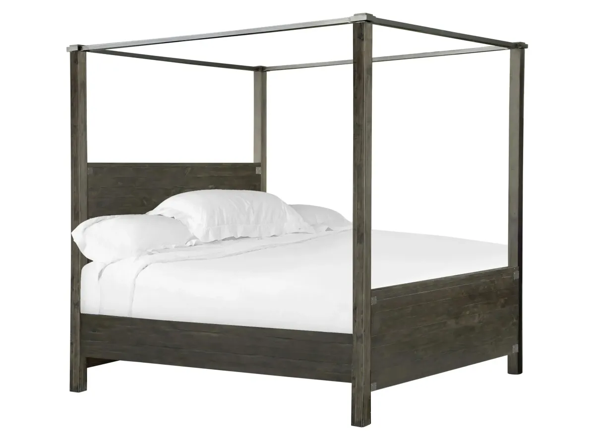 Abington Canopy Bed in Weathered Charcoal by Magnussen Home