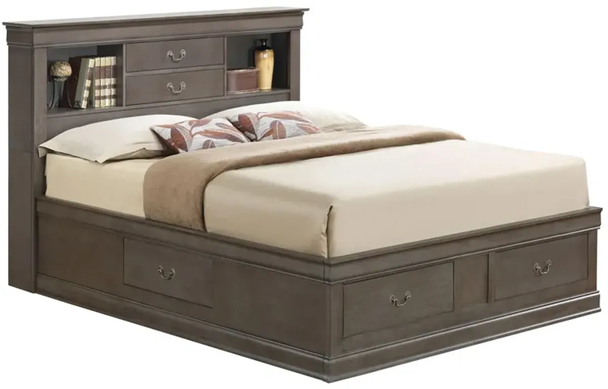 Rossie Captains Storage Bed in Gray by Glory Furniture