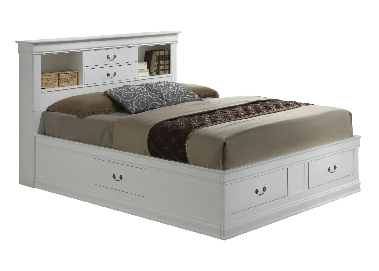 Rossie Captains Storage Bed in White by Glory Furniture