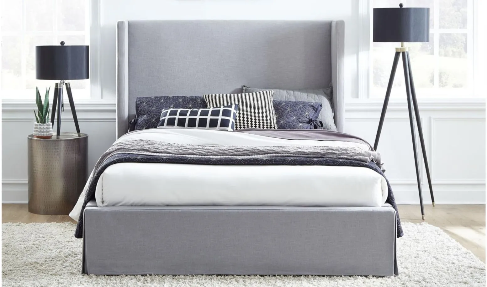 Cresta Full Panel Bed in Gray by Bellanest