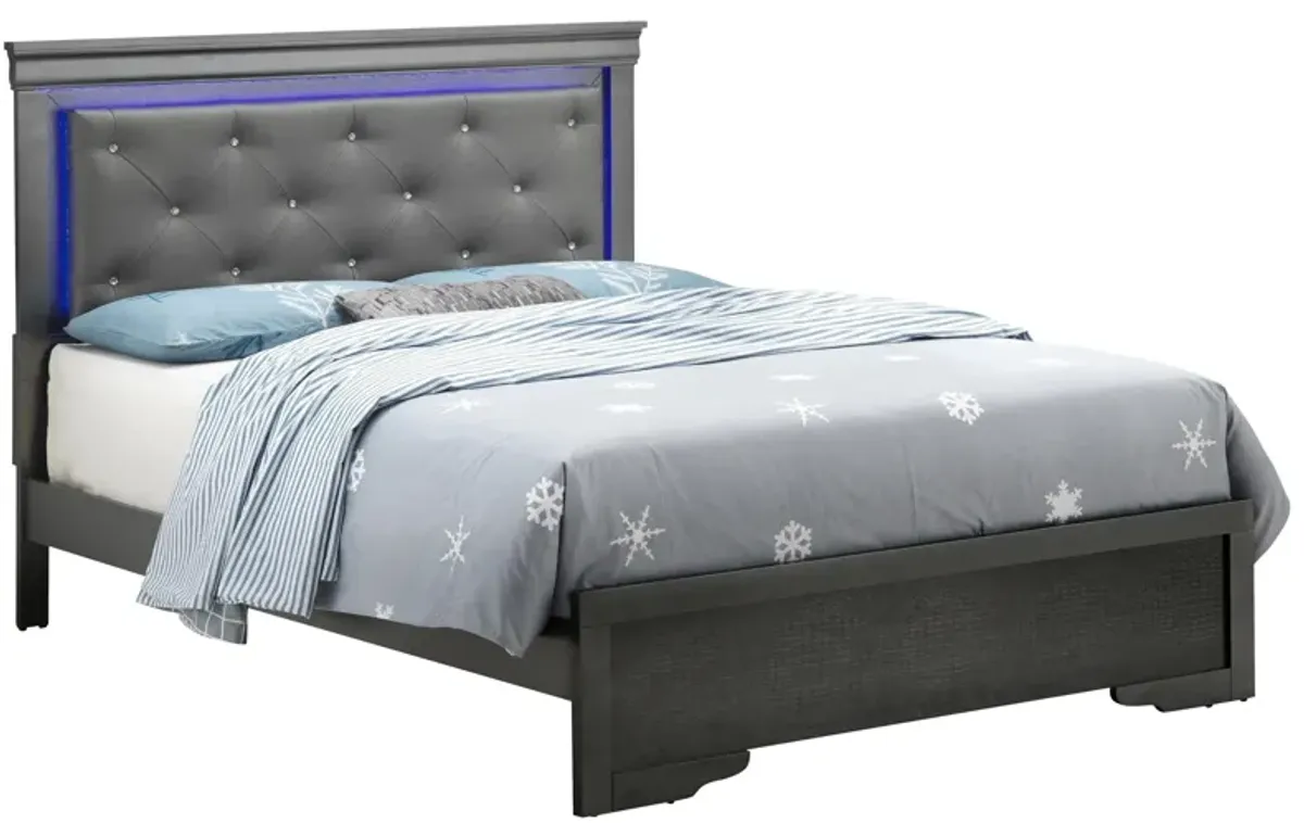 Lorana Full Bed in Metalic Black by Glory Furniture