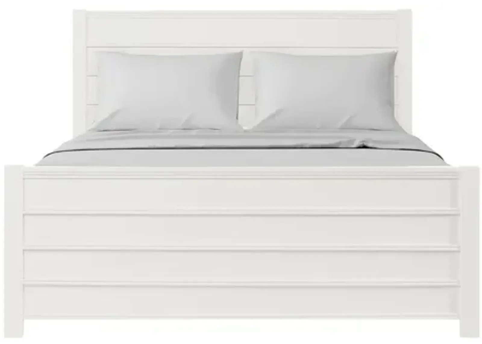 Caroline Platform Bed in White by CAMDEN ISLE