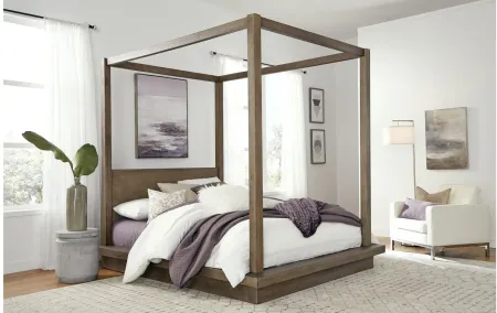 Melbourne Canopy Bed in Dark Pine by Bellanest