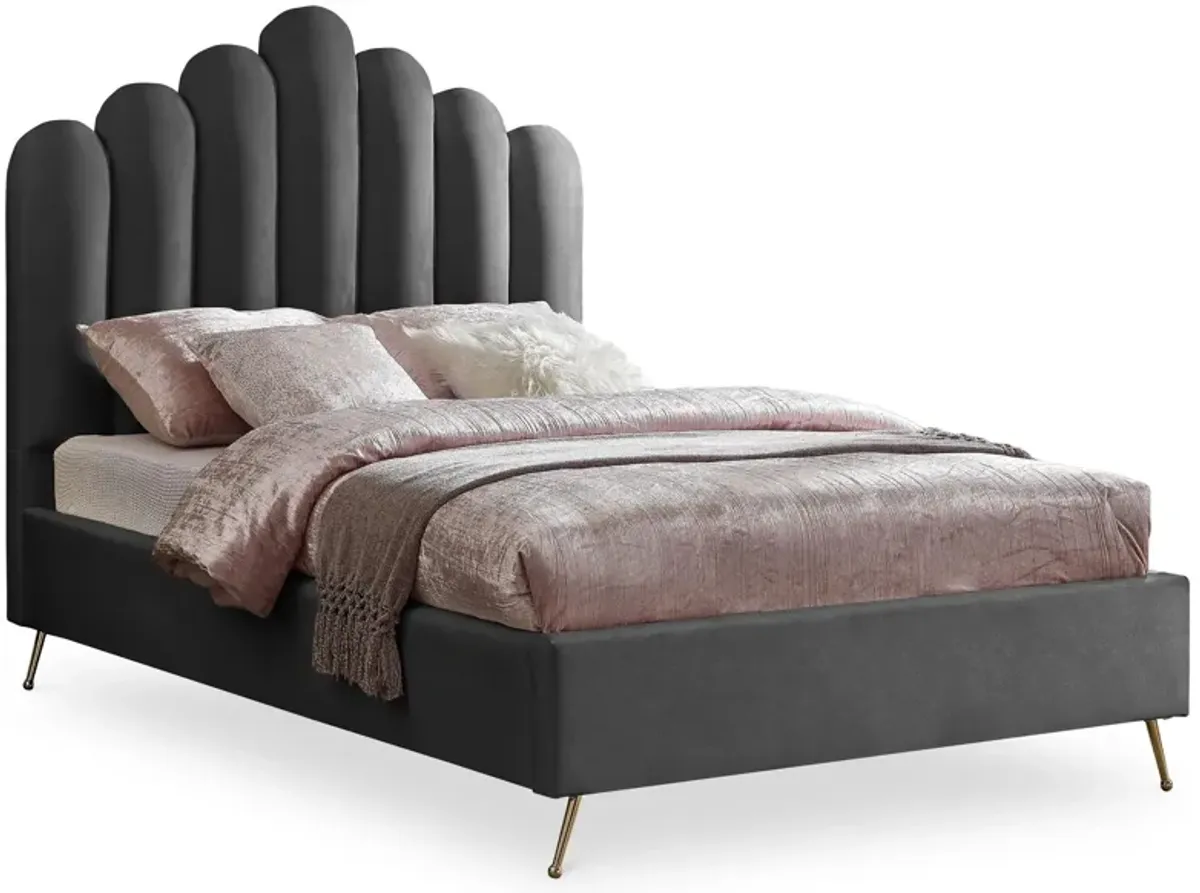 Lily Bed in Gray by Meridian Furniture