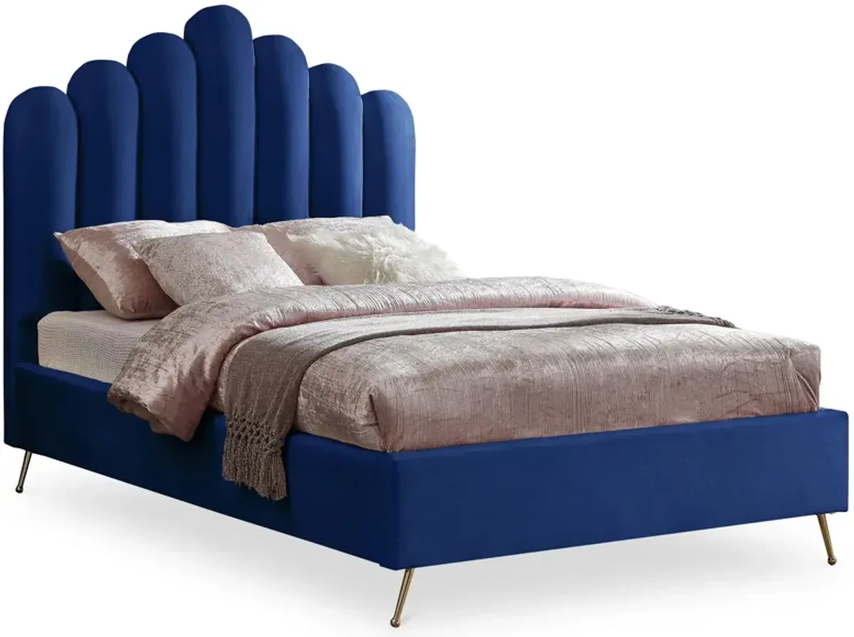 Lily Bed in Navy by Meridian Furniture