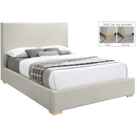 Crosby Bed in Beige by Meridian Furniture