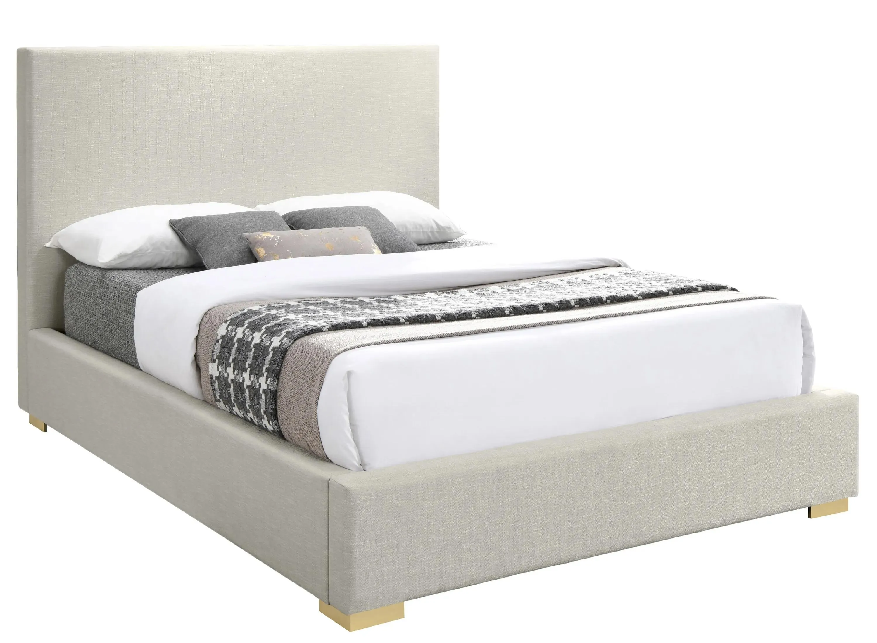 Crosby Bed in Beige by Meridian Furniture