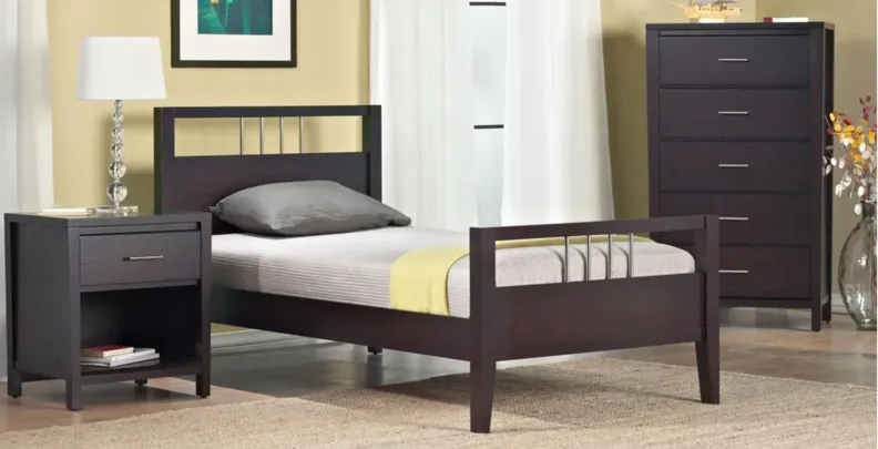 Nevis Full Platform Bed in Brown by Bellanest