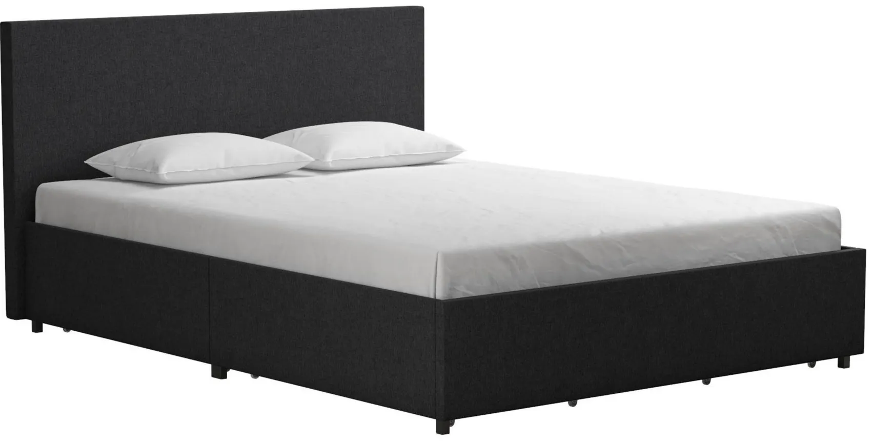 Kelly Upholstered Bed Full in Dark Gray Linen by DOREL HOME FURNISHINGS