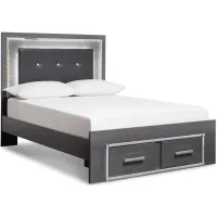 Lodanna Panel Bed with Storage in Gray by Ashley Furniture