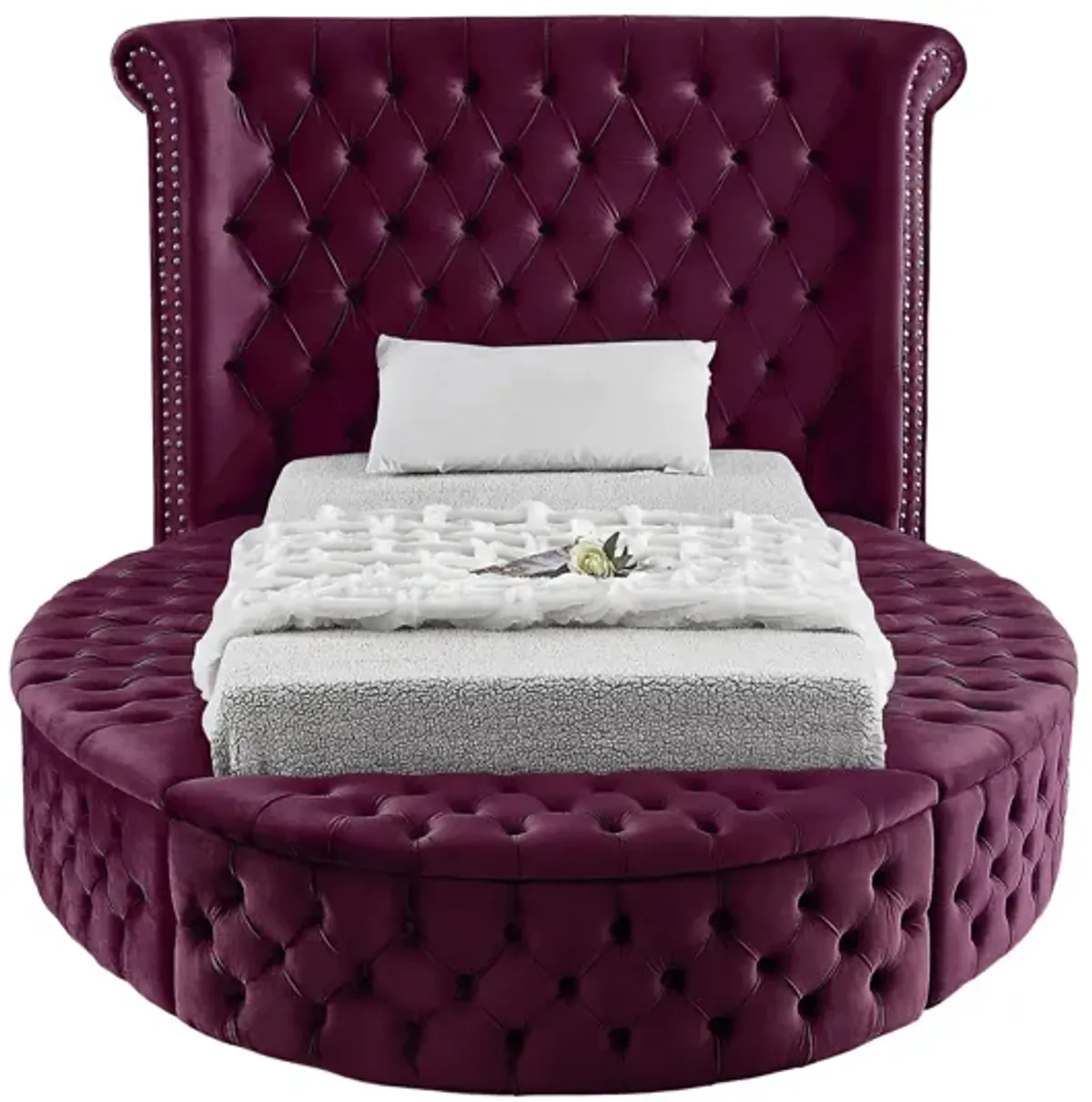 Luxus Twin Bed in Purple by Meridian Furniture