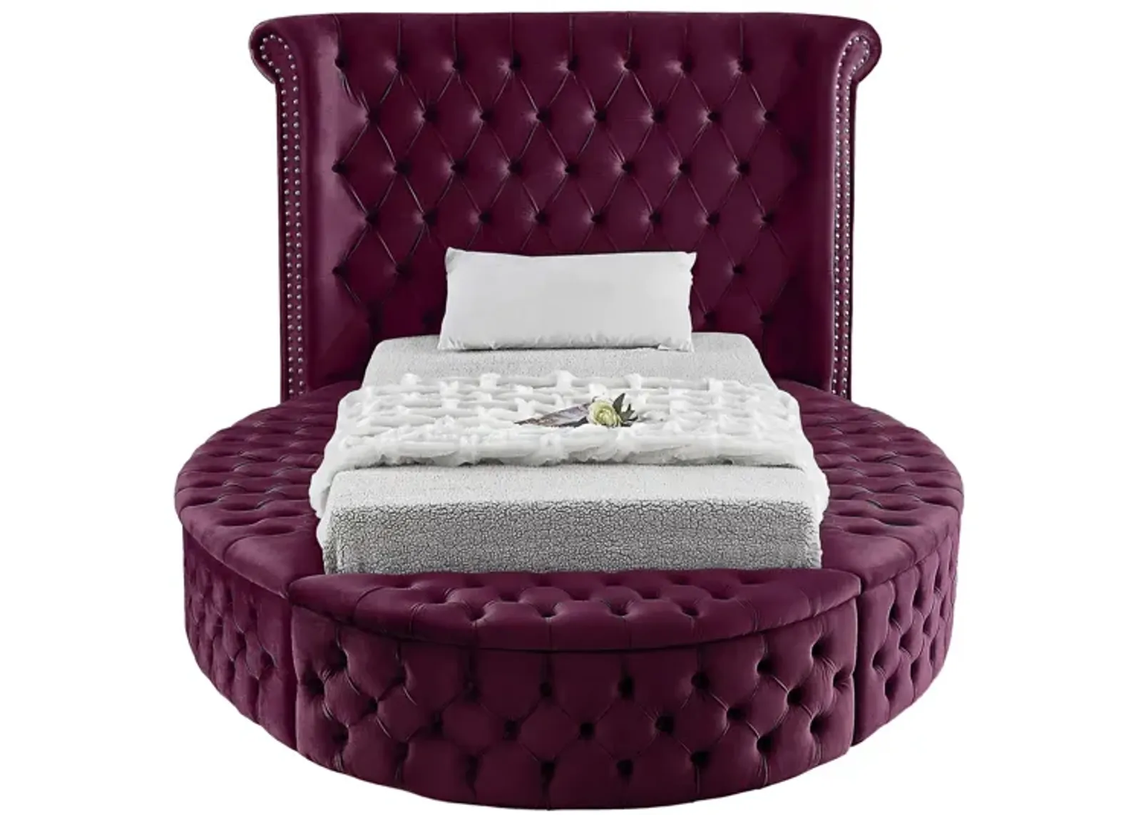 Luxus Twin Bed in Purple by Meridian Furniture