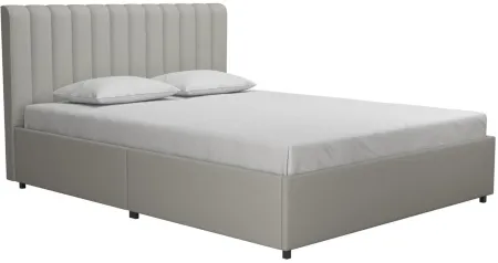 Brittany Upholstered Bed Full in Gray by DOREL HOME FURNISHINGS
