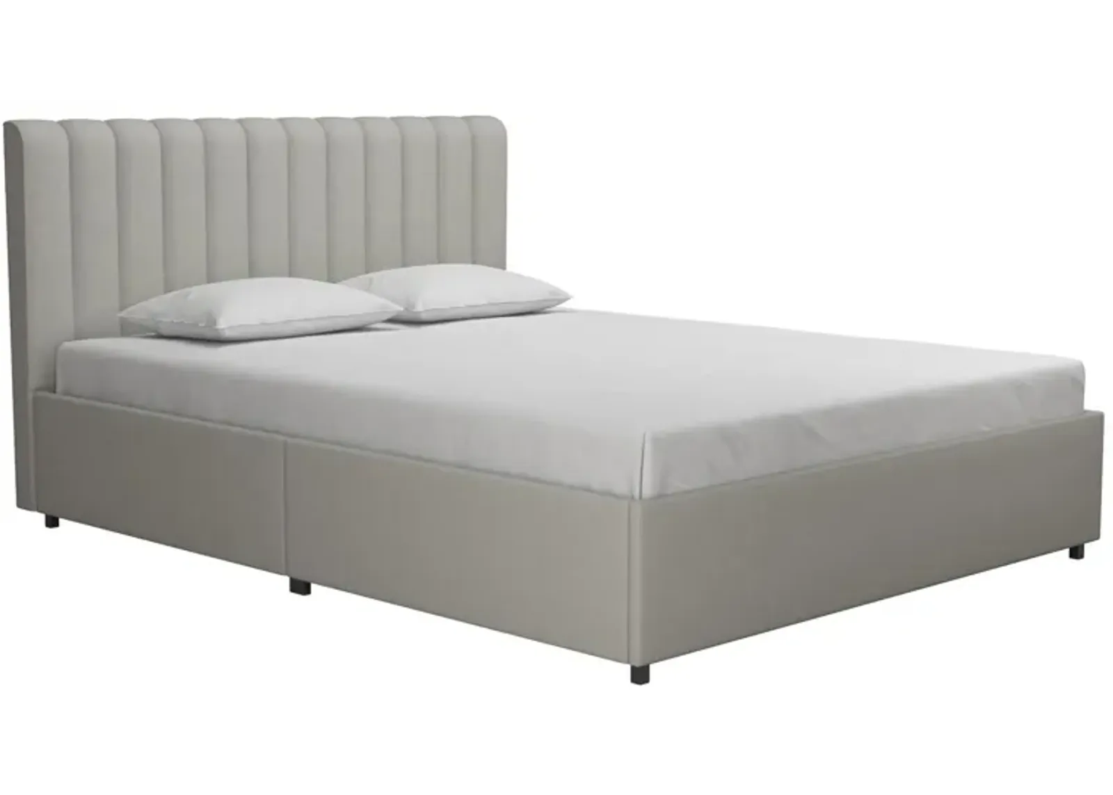 Brittany Upholstered Bed Full in Gray by DOREL HOME FURNISHINGS