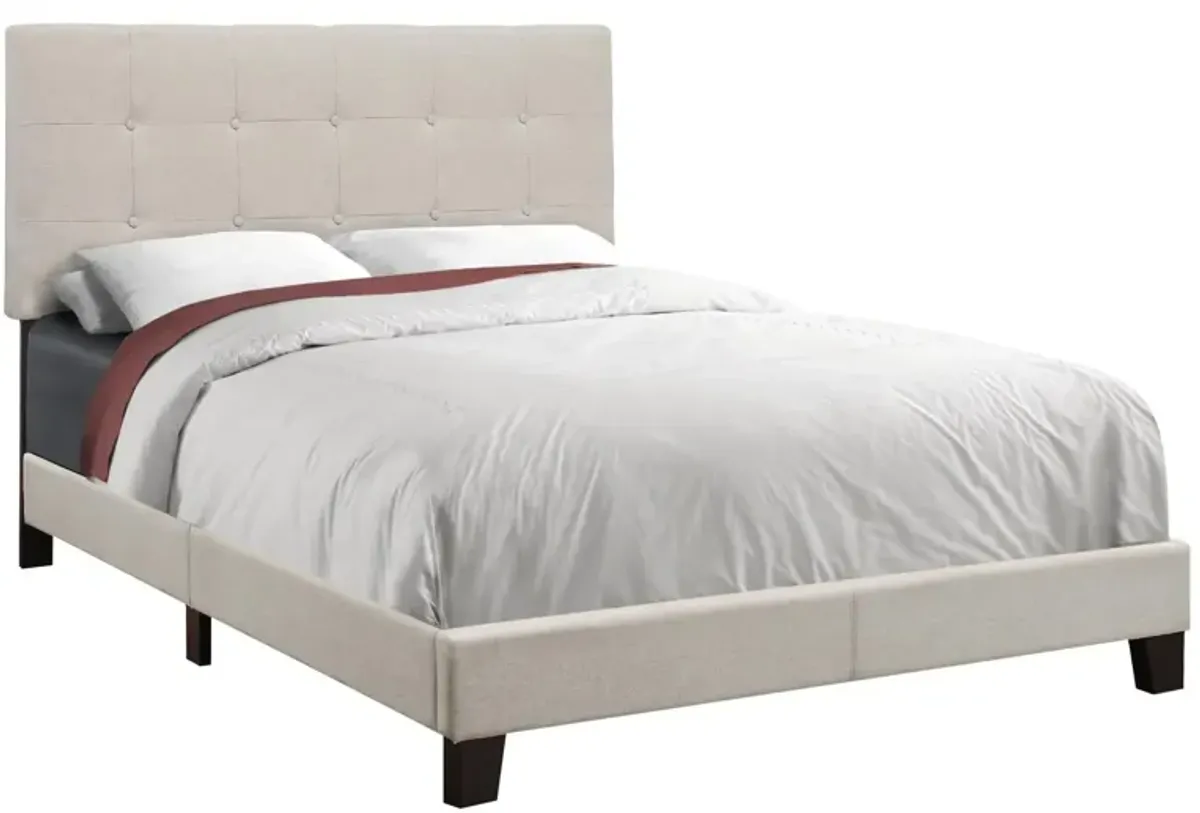 Monarch Specialties Full Bed in Beige by Monarch Specialties