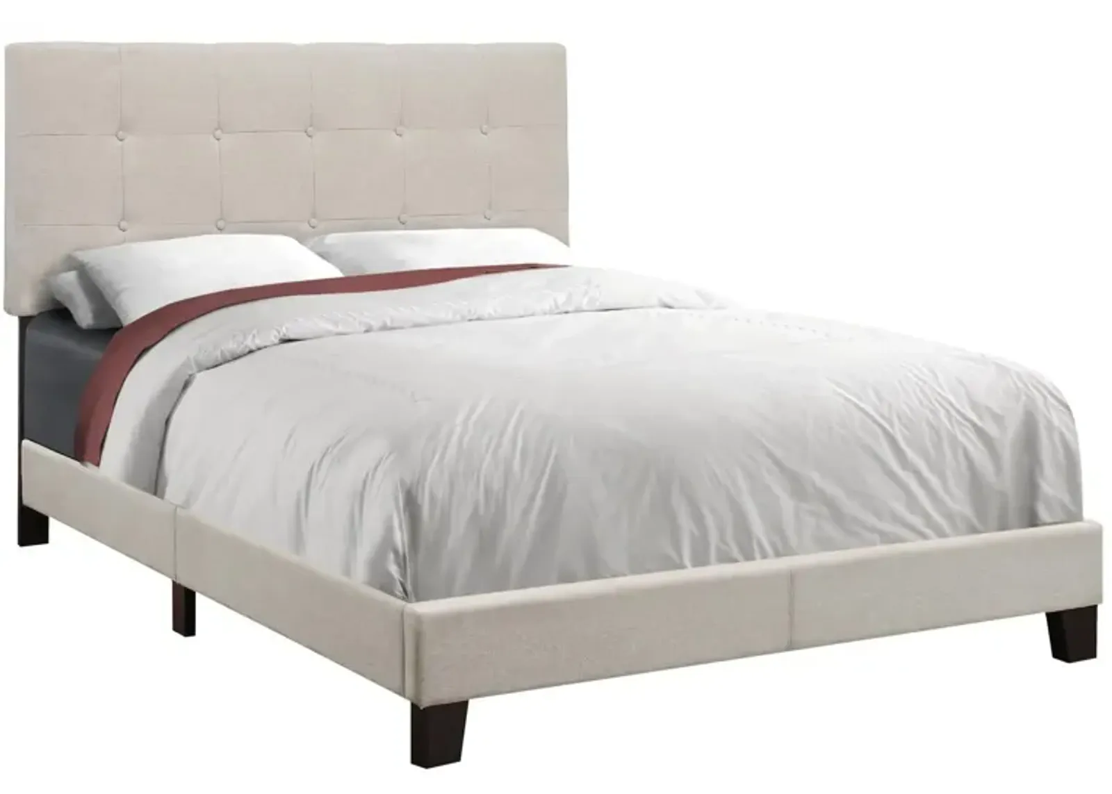 Monarch Specialties Full Bed in Beige by Monarch Specialties