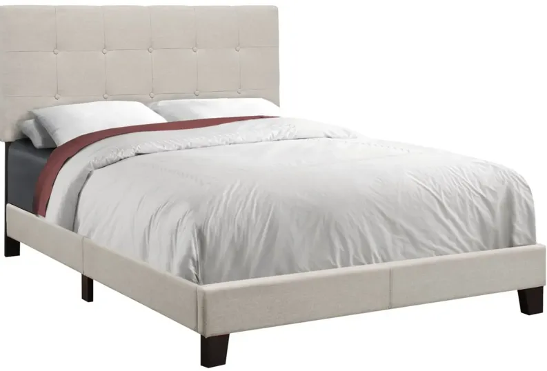 Monarch Specialties Full Bed in Beige by Monarch Specialties