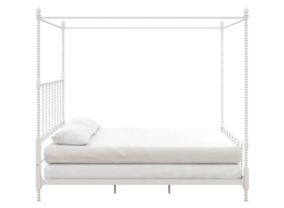 Krissy Canopy Bed Full in White by DOREL HOME FURNISHINGS