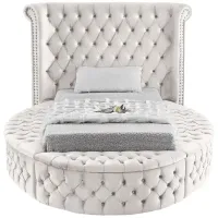 Luxus Twin Bed in Cream by Meridian Furniture