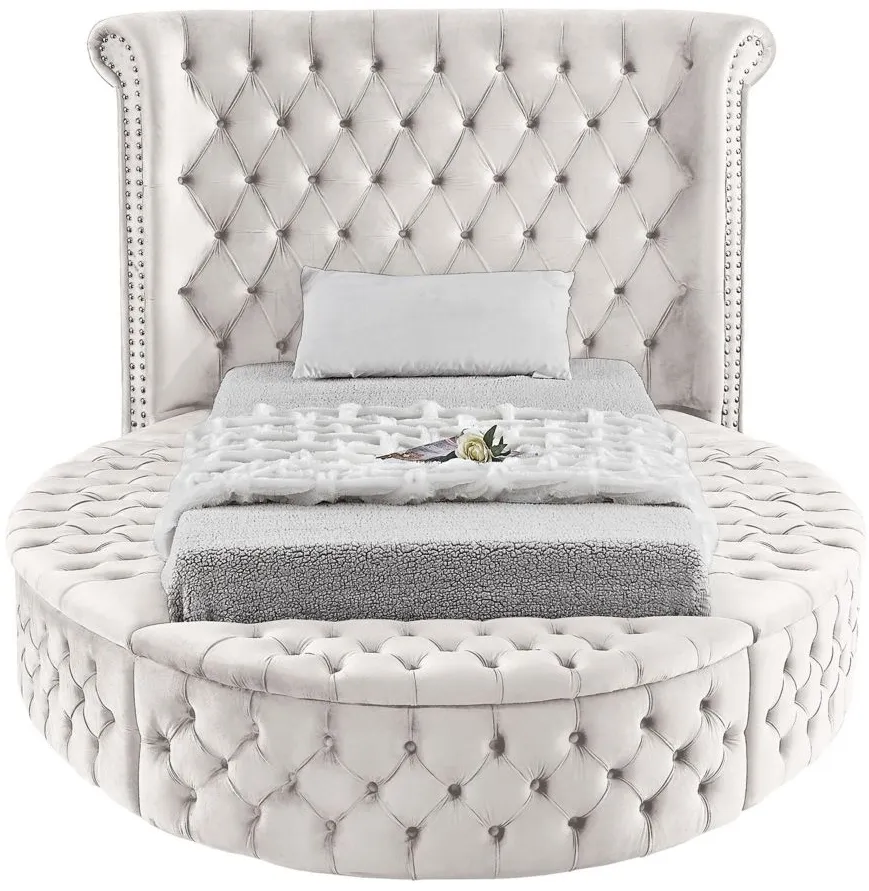 Luxus Twin Bed in Cream by Meridian Furniture