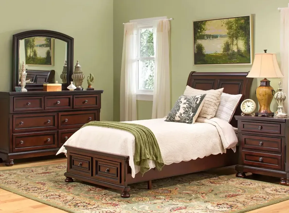 Donegan 4-pc Bedroom Set in Brown Cherry by Homelegance