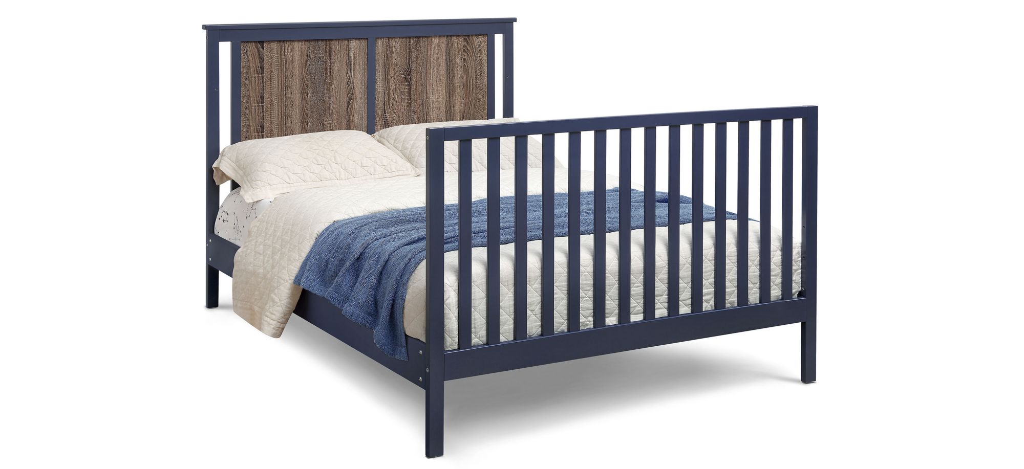 Connelly Full Bed in Midnight Blue/Vintage Walnut by Heritage Baby