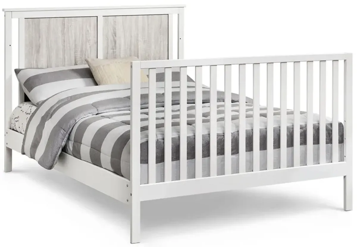 Connelly Full Bed in White/Rockport Gray by Heritage Baby