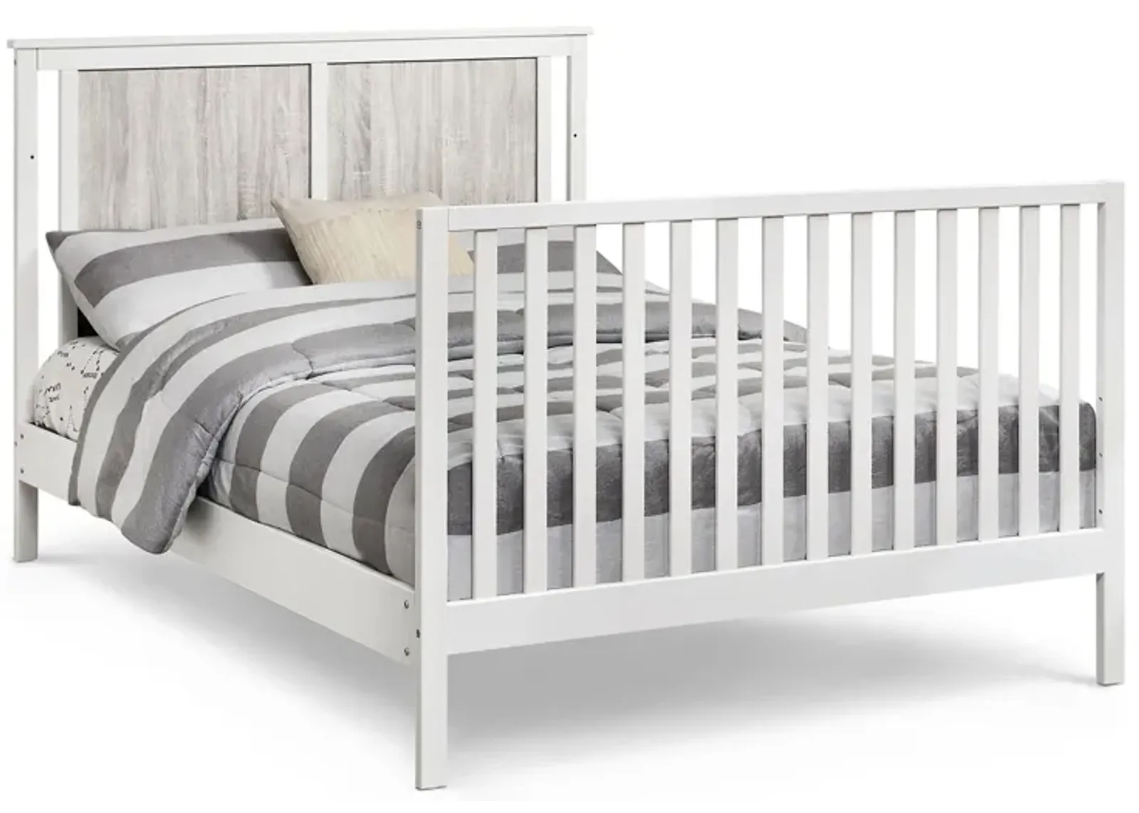 Connelly Full Bed in White/Rockport Gray by Heritage Baby