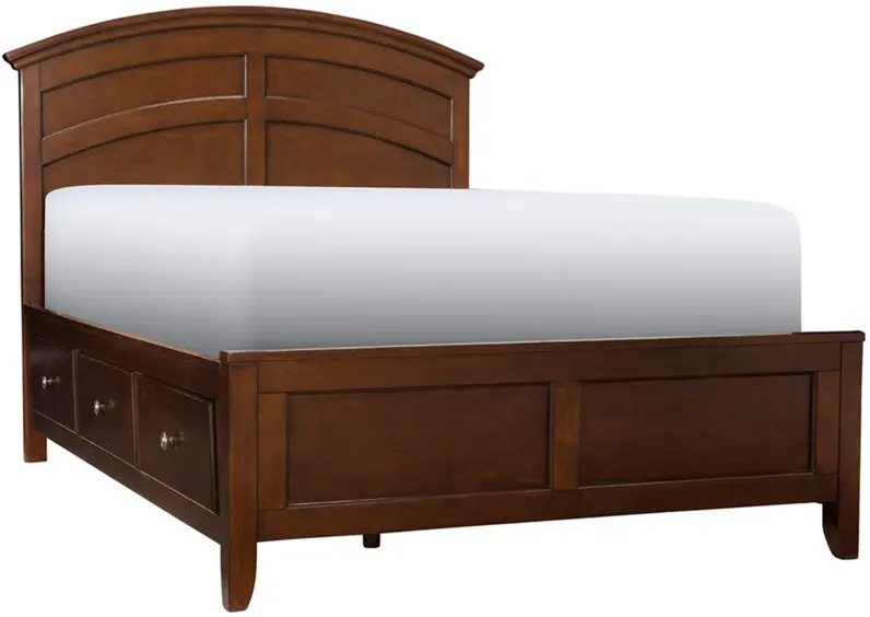 Kylie Youth 4-pc. Platform Bedroom Set w/ 1-sd. Storage Bed in Merlot by Bellanest