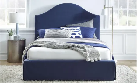 Sur QN Panel Bed in Blue by Bellanest
