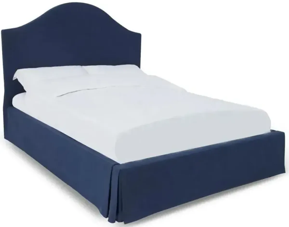 Sur QN Panel Bed in Blue by Bellanest