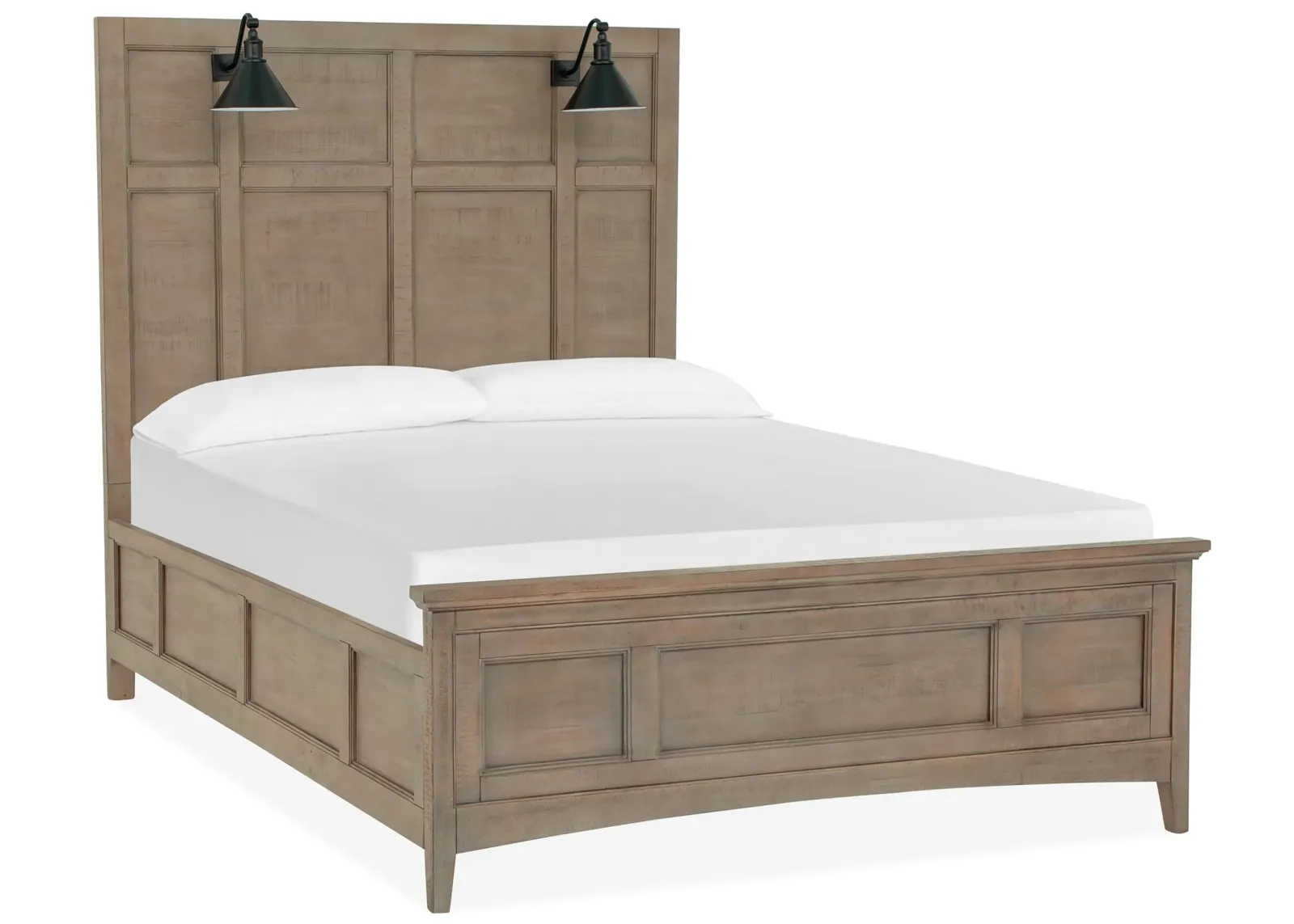 Ivy Ridge Lamp Panel Bed in Dovetail Grey by Magnussen Home