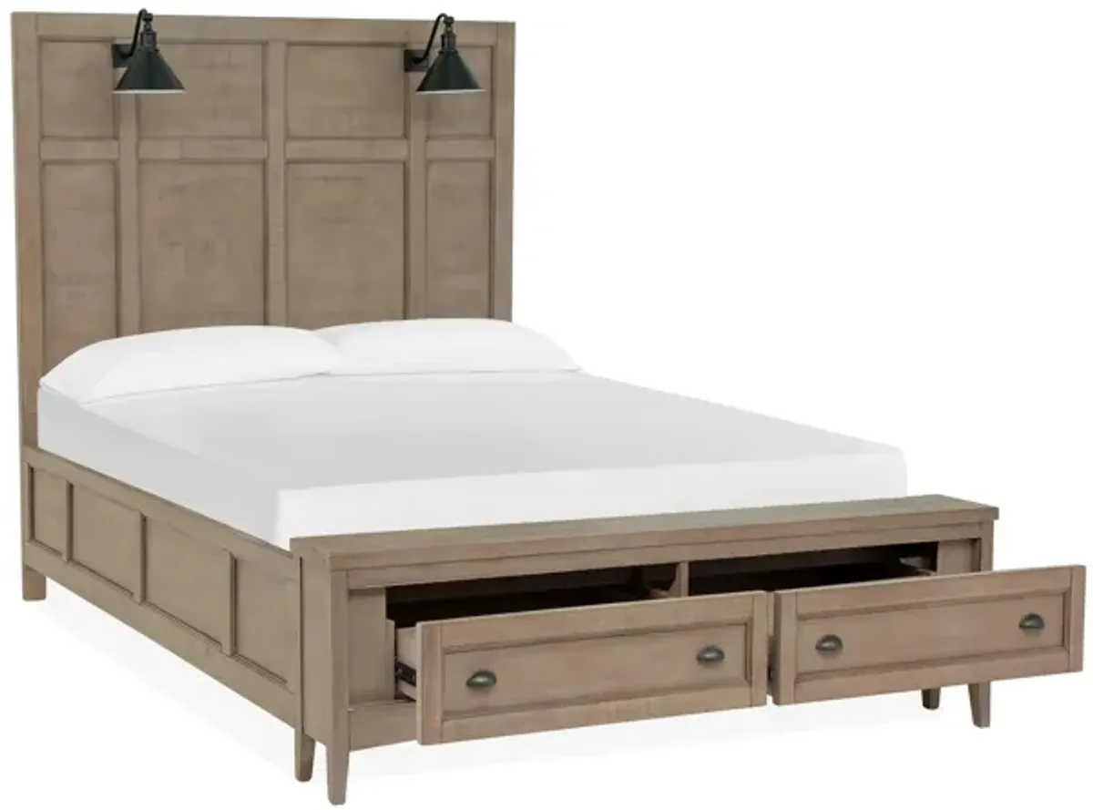 Ivy Ridge Platform Storage Bed w/ Lamp Headboard