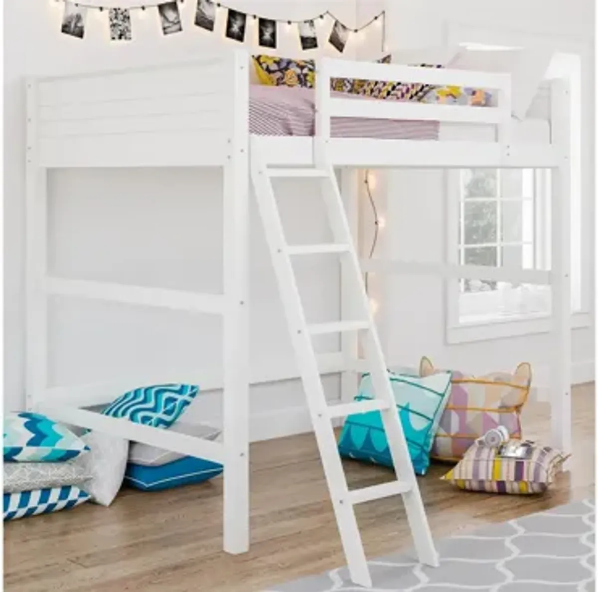 Atwater Living Carlson Wooden Full Loft Bed for Kids