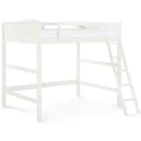 Atwater Living Carlson Wooden Full Loft Bed for Kids in White by DOREL HOME FURNISHINGS