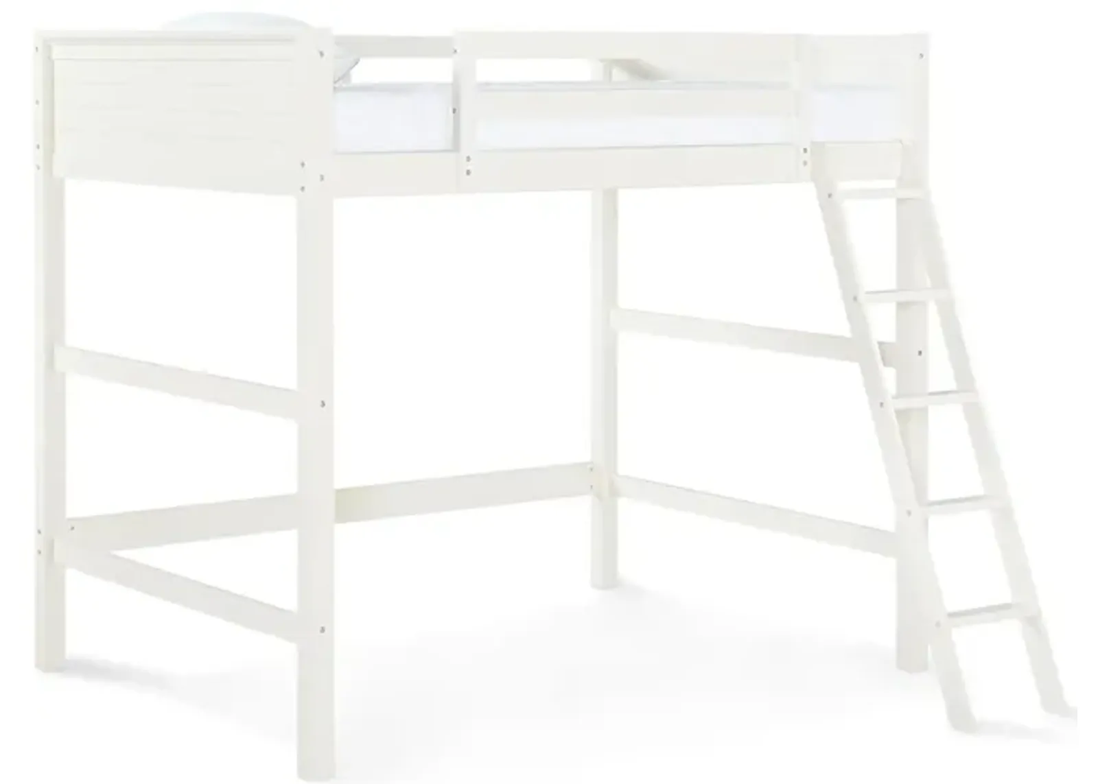 Atwater Living Carlson Wooden Full Loft Bed for Kids in White by DOREL HOME FURNISHINGS