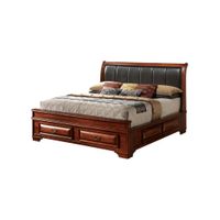 Sarasota Upholstered Storage Bed in Light Cherry by Glory Furniture
