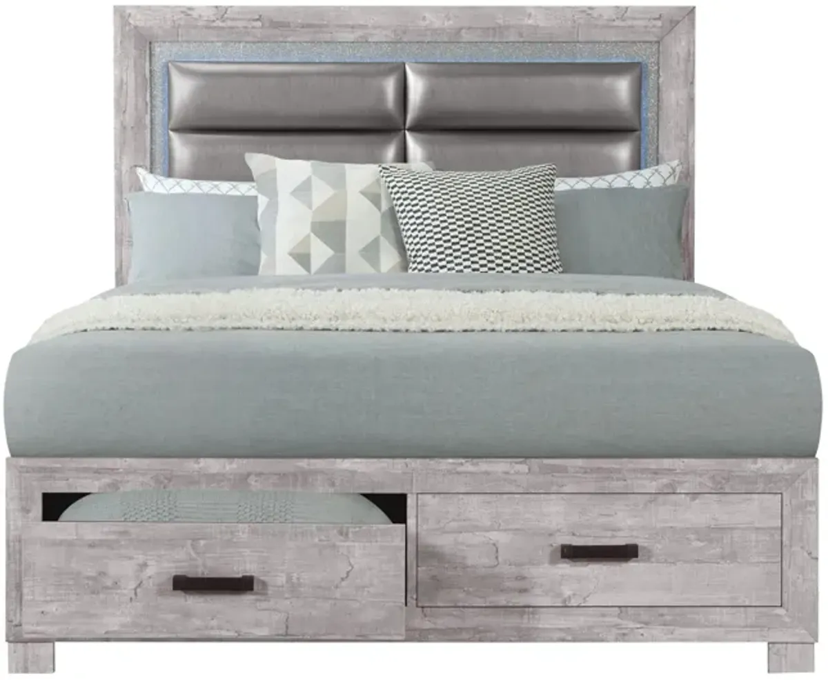 Nolan Bed in Gray by Global Furniture Furniture USA