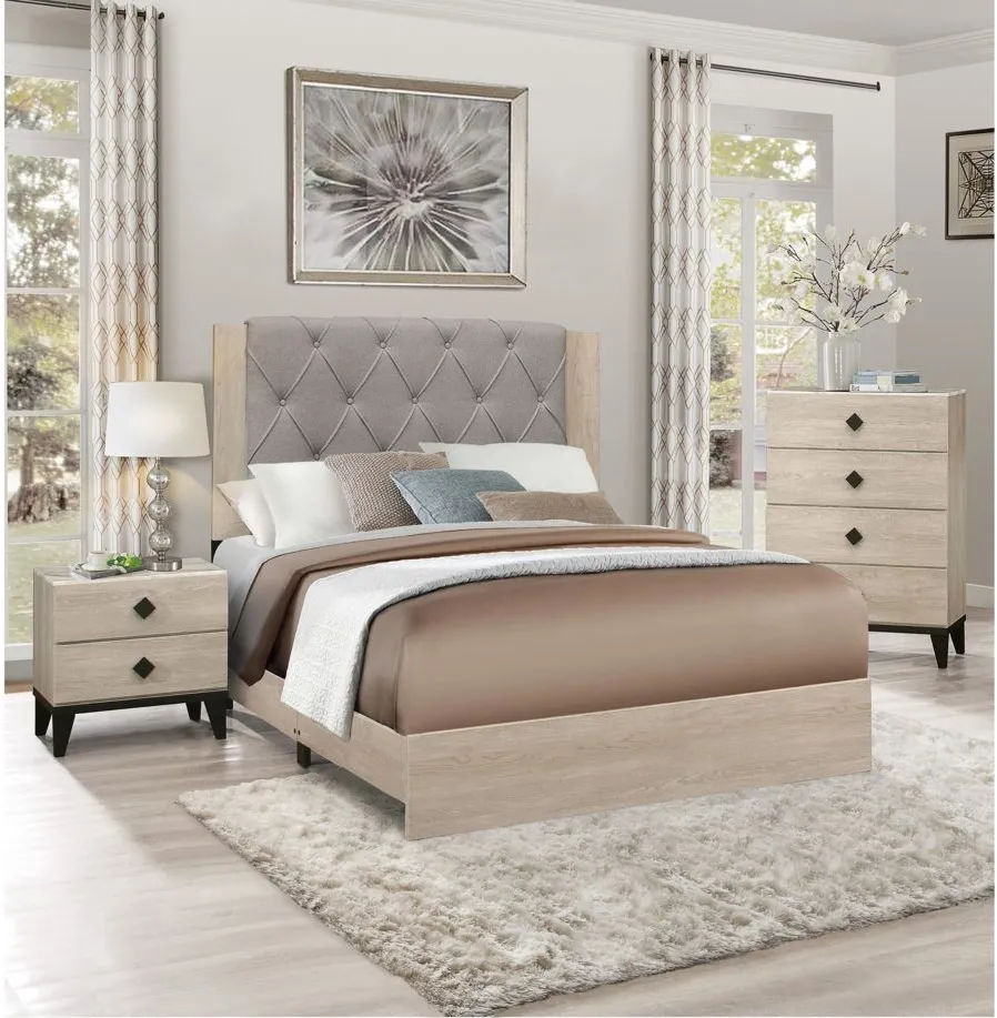 Karren 3-pc. Upholstered Panel Bedroom Set