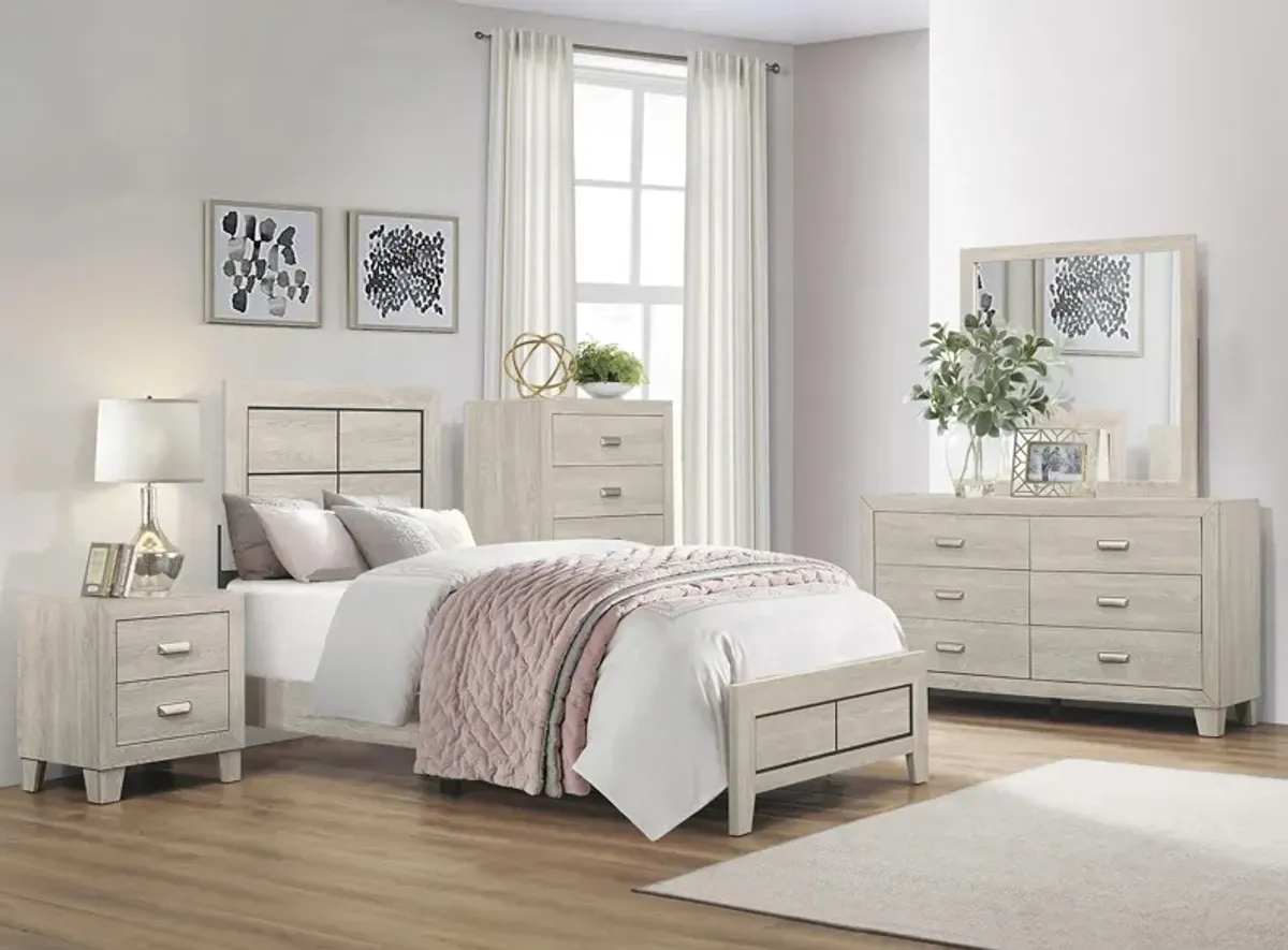 Loudon 4-pc. Bedroom Set in Light Brown by Homelegance